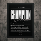 Champion Baseball Framed Wall-Art