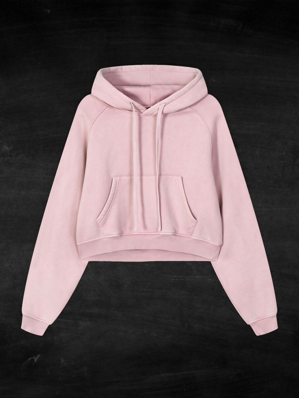 Vintage Pink Cropped Hoodie