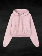 Vintage Pink Cropped Hoodie