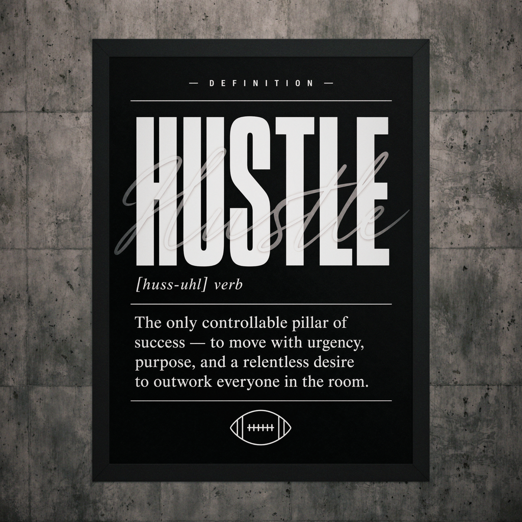 Hustle Football Framed Wall-Art