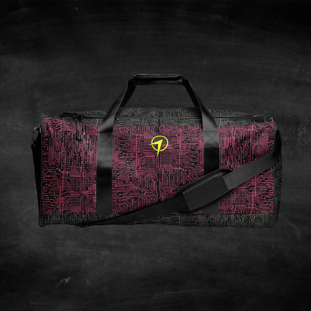Cyber Pink & Black Duffle