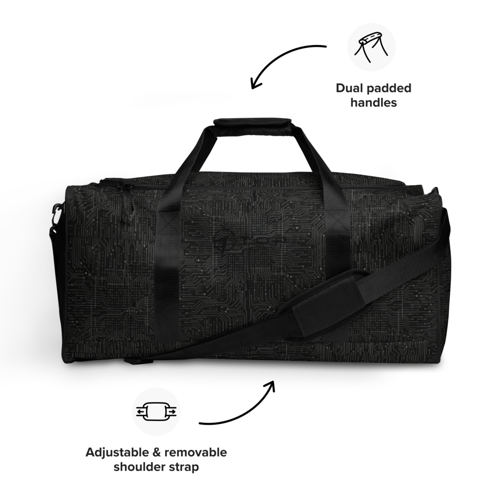 TOP Black on Black Duffle Bag