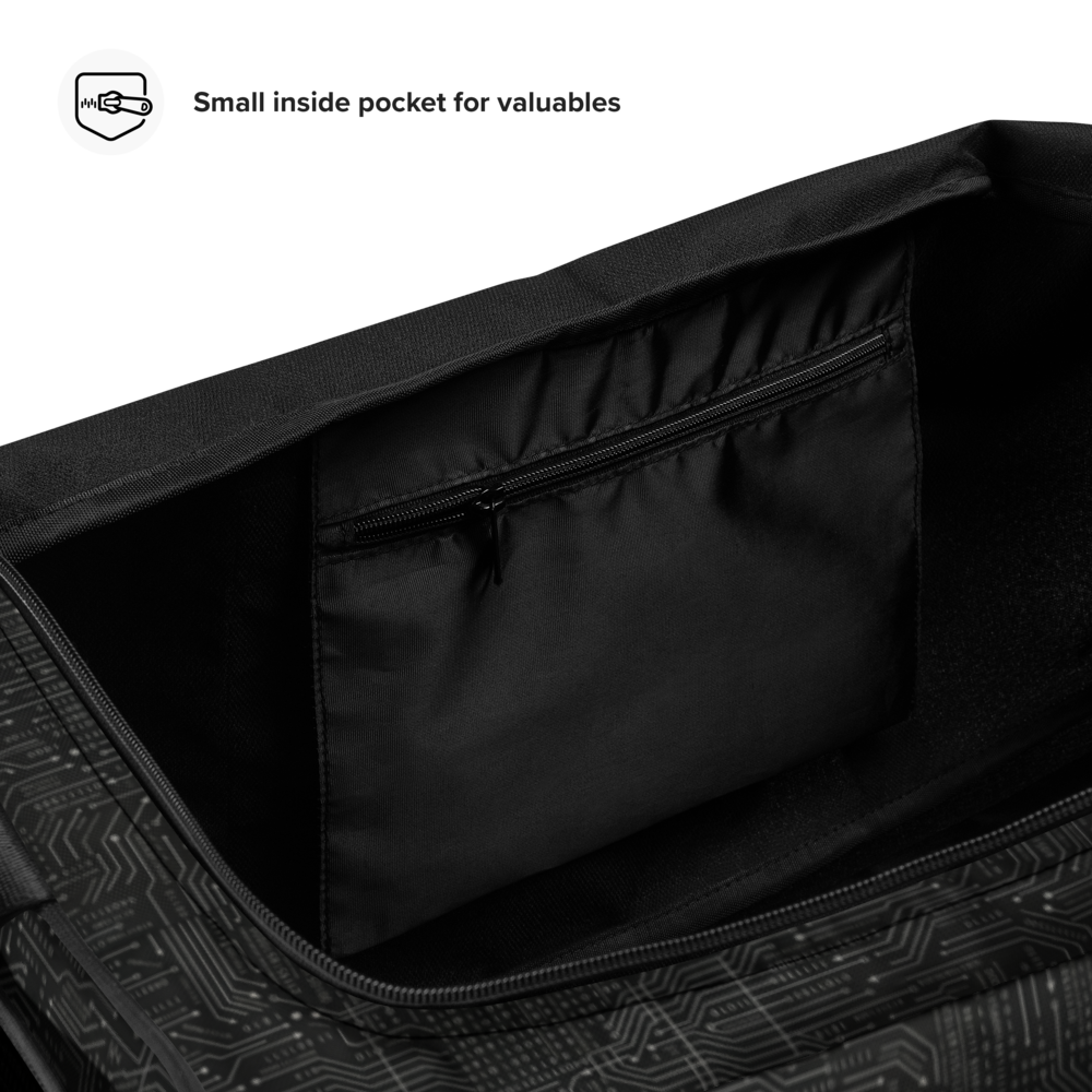 TOP Black on Black Duffle Bag